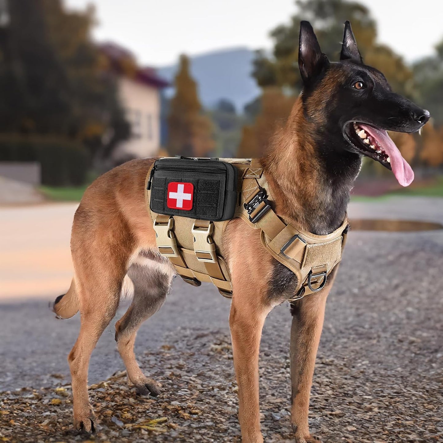 Tactical MOLLE Admin Pouch – Laser‑Cut EDC Utility Bag w/ Flag Patch & Keychain
