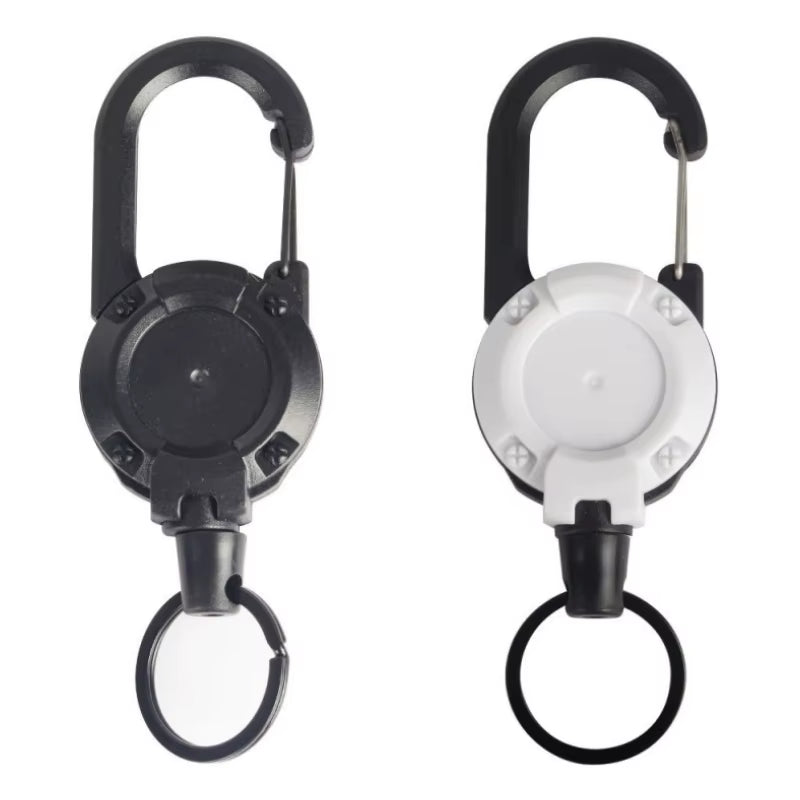 2/4/8Pcs Outdoor Retractable Keychain Heavy Duty Carabiner Badge Holder Retractable ID Badge Clip Reel Key Chain for Fishing