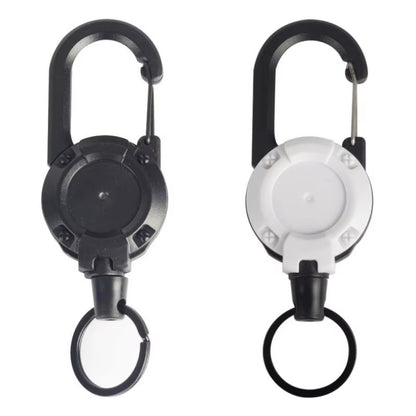 2/4/8Pcs Outdoor Retractable Keychain Heavy Duty Carabiner Badge Holder Retractable ID Badge Clip Reel Key Chain for Fishing