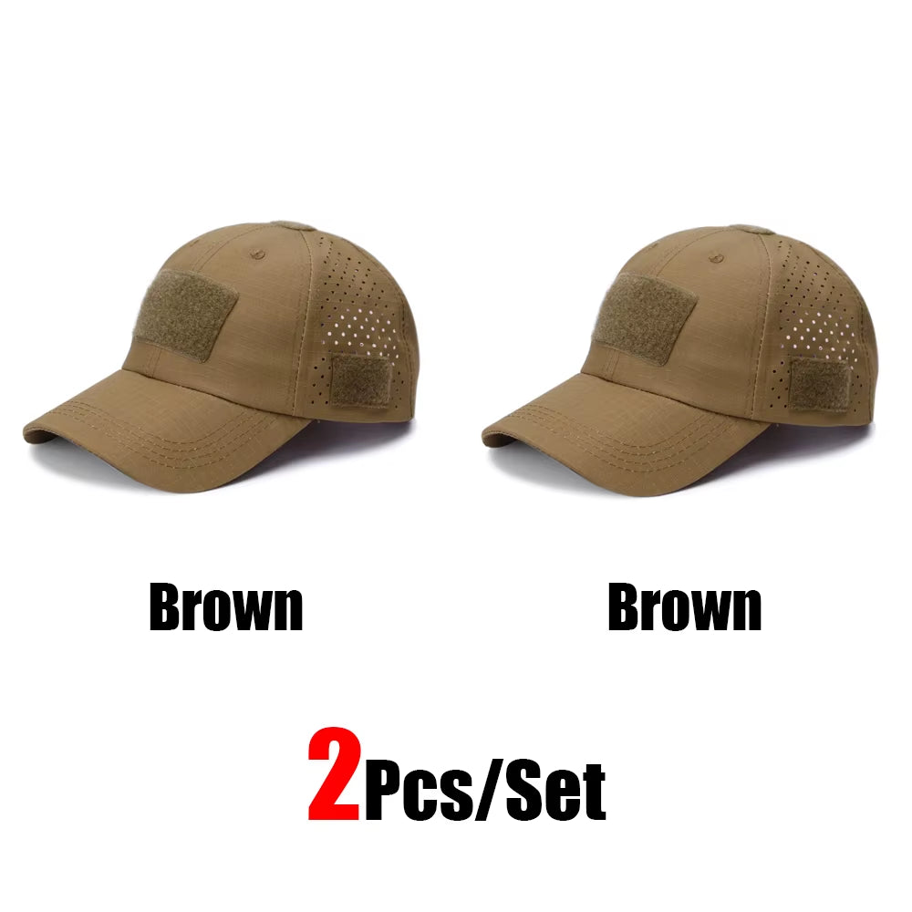 Camo Tactical Cap – Velcro Front Patch & Sunglass Slot