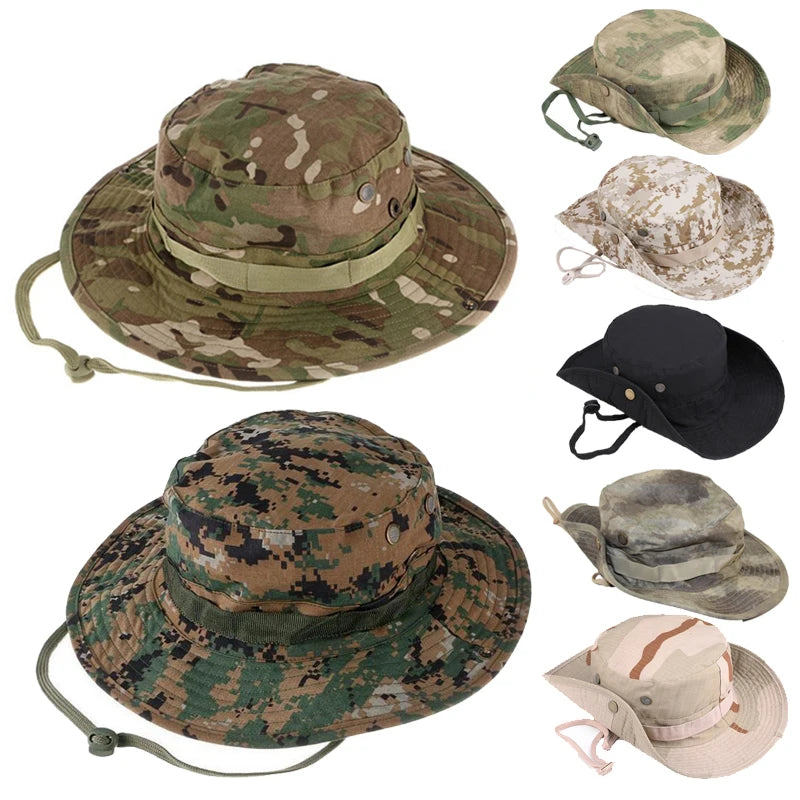 Camouflage Boonie Hat – Outdoor Sun‑Protective Bucket Cap