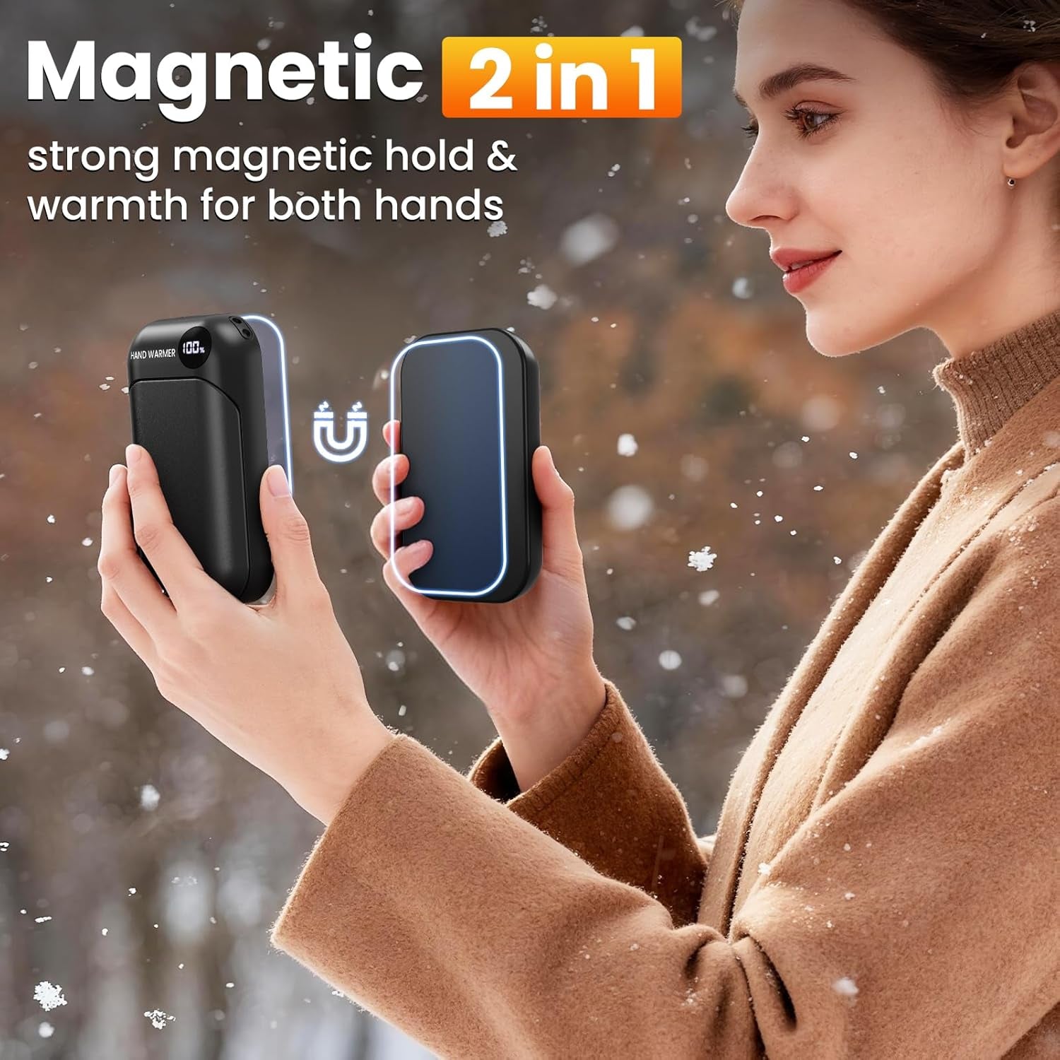 Rechargeable Hand Warmers (2‑Pack) – 4 Heat Levels, 9‑Hour Runtime
