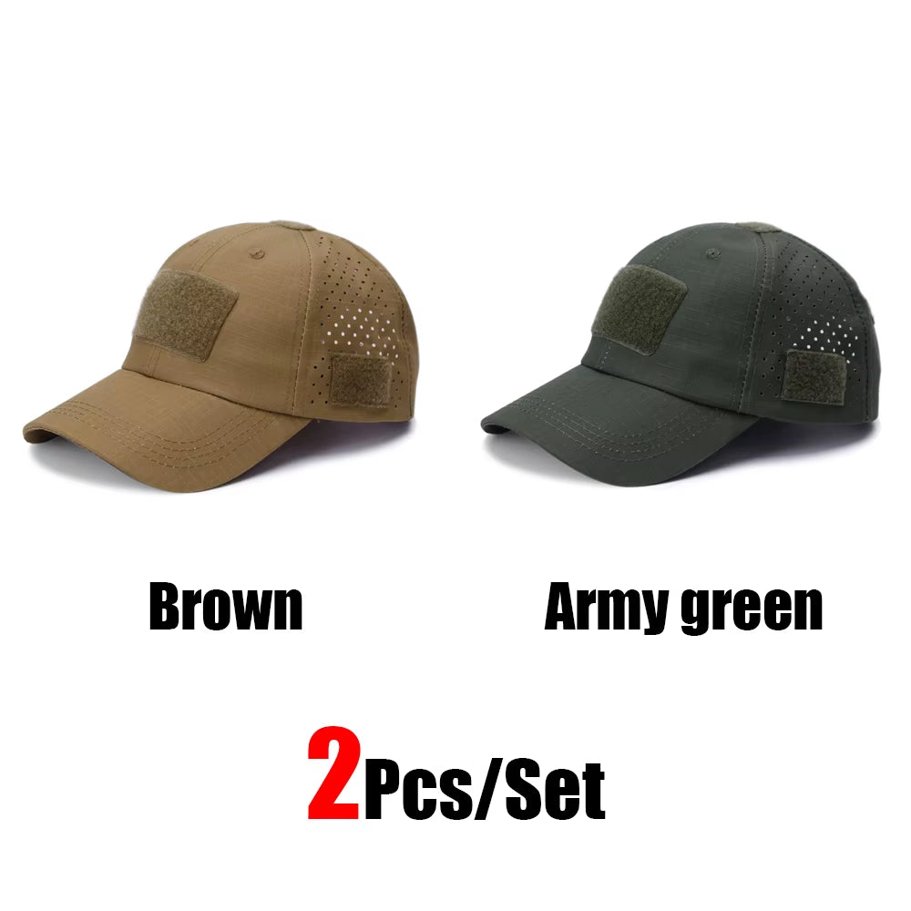 Camo Tactical Cap – Velcro Front Patch & Sunglass Slot