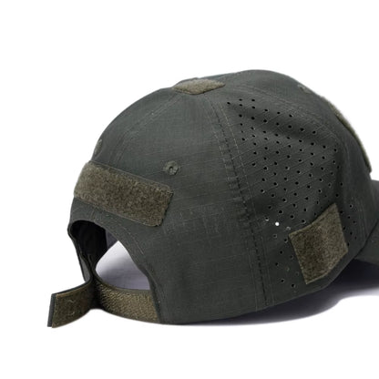 Camo Tactical Cap – Velcro Front Patch & Sunglass Slot