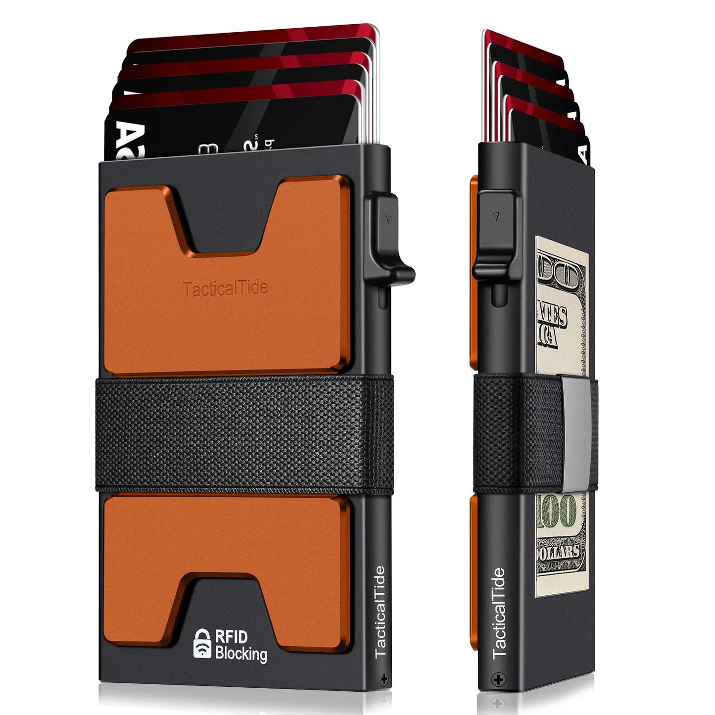 Slim Aluminum RFID Wallet – Expandable Pop‑Up Card Holder