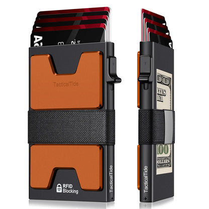 Slim Aluminum RFID Wallet – Expandable Pop‑Up Card Holder