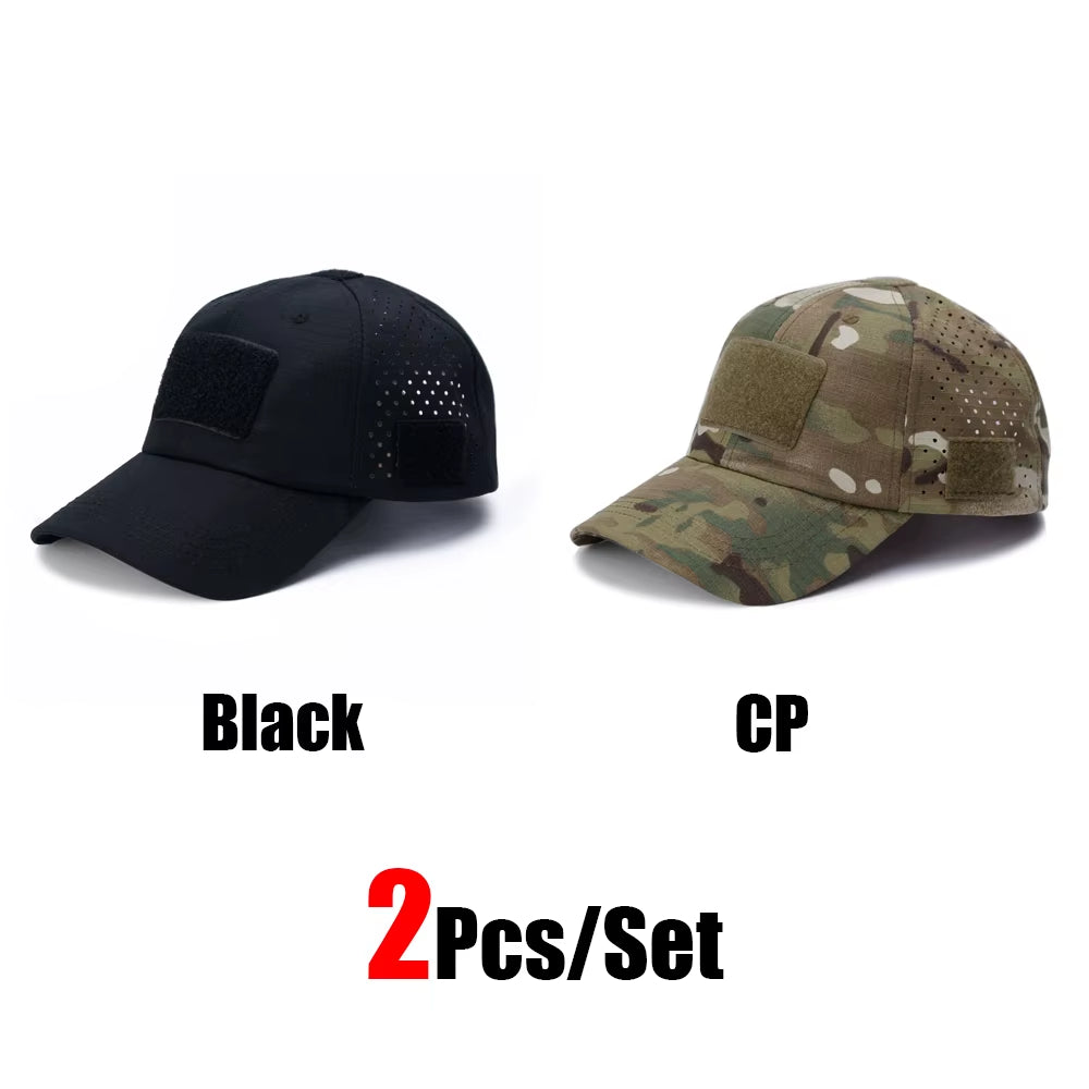 Camo Tactical Cap – Velcro Front Patch & Sunglass Slot