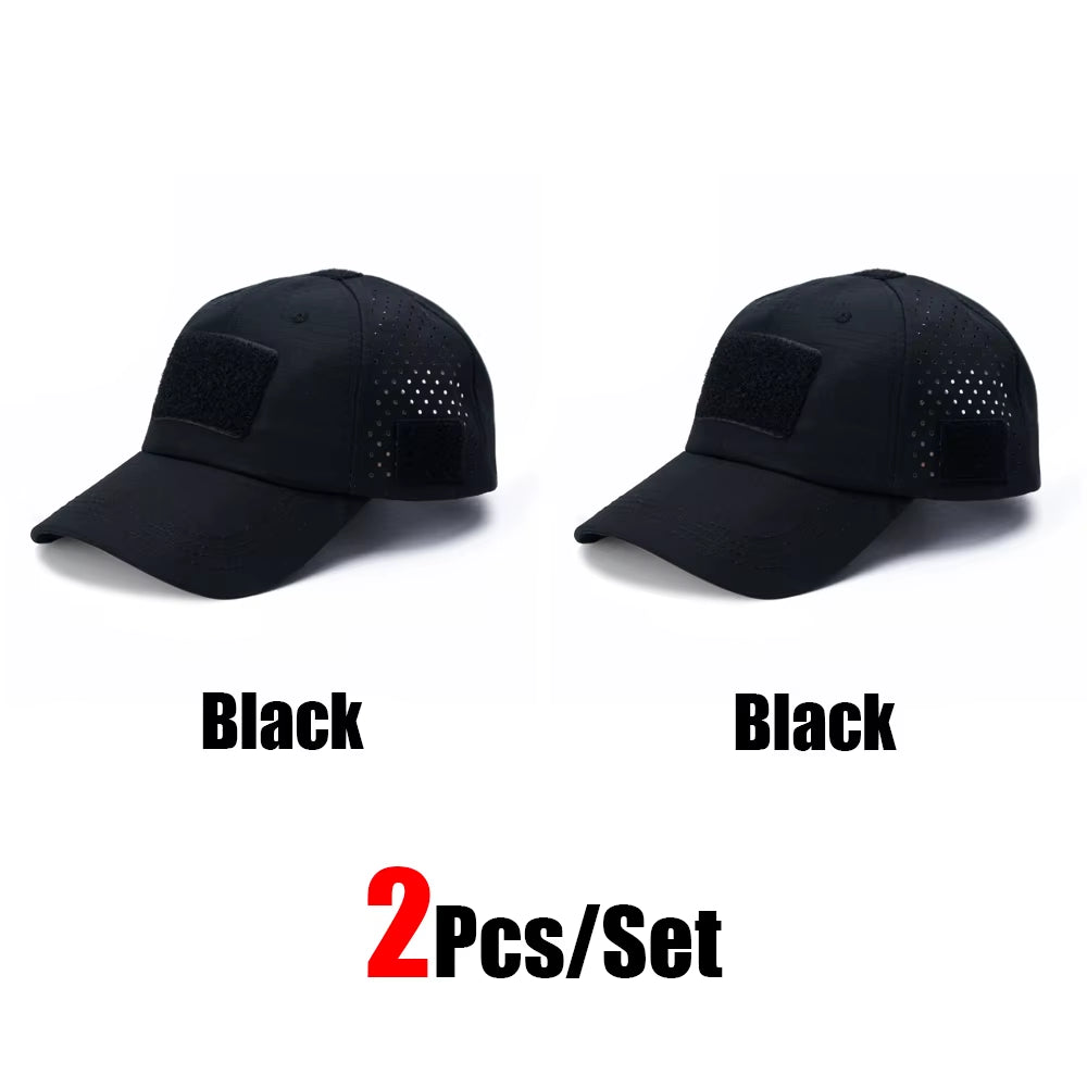 Camo Tactical Cap – Velcro Front Patch & Sunglass Slot