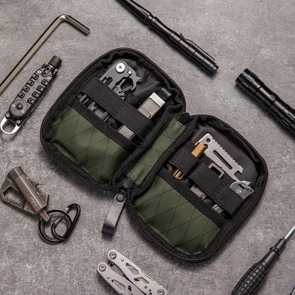 XPAC Waterproof Tactical Tool & Coin Pouch – EDC Organizer, RFID‑Safe Wallet, Outdoor Minimalist Gear Bag