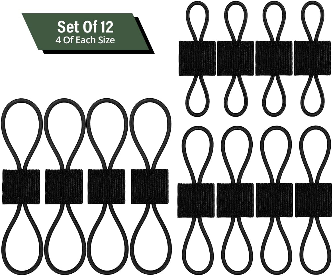 Tactical Elastic Webbing Kit – 12‑Piece EDC Backpack Attachment Set