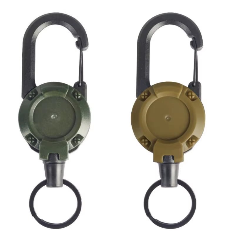 2/4/8Pcs Outdoor Retractable Keychain Heavy Duty Carabiner Badge Holder Retractable ID Badge Clip Reel Key Chain for Fishing