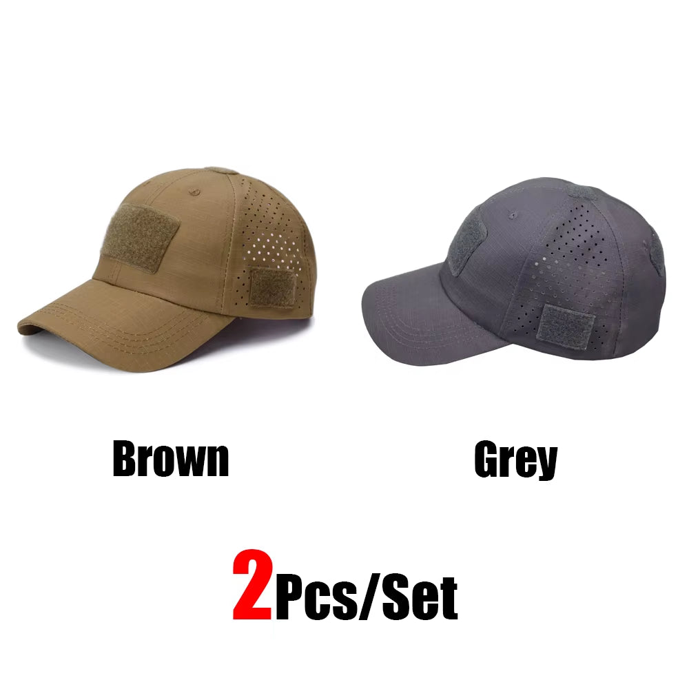 Camo Tactical Cap – Velcro Front Patch & Sunglass Slot