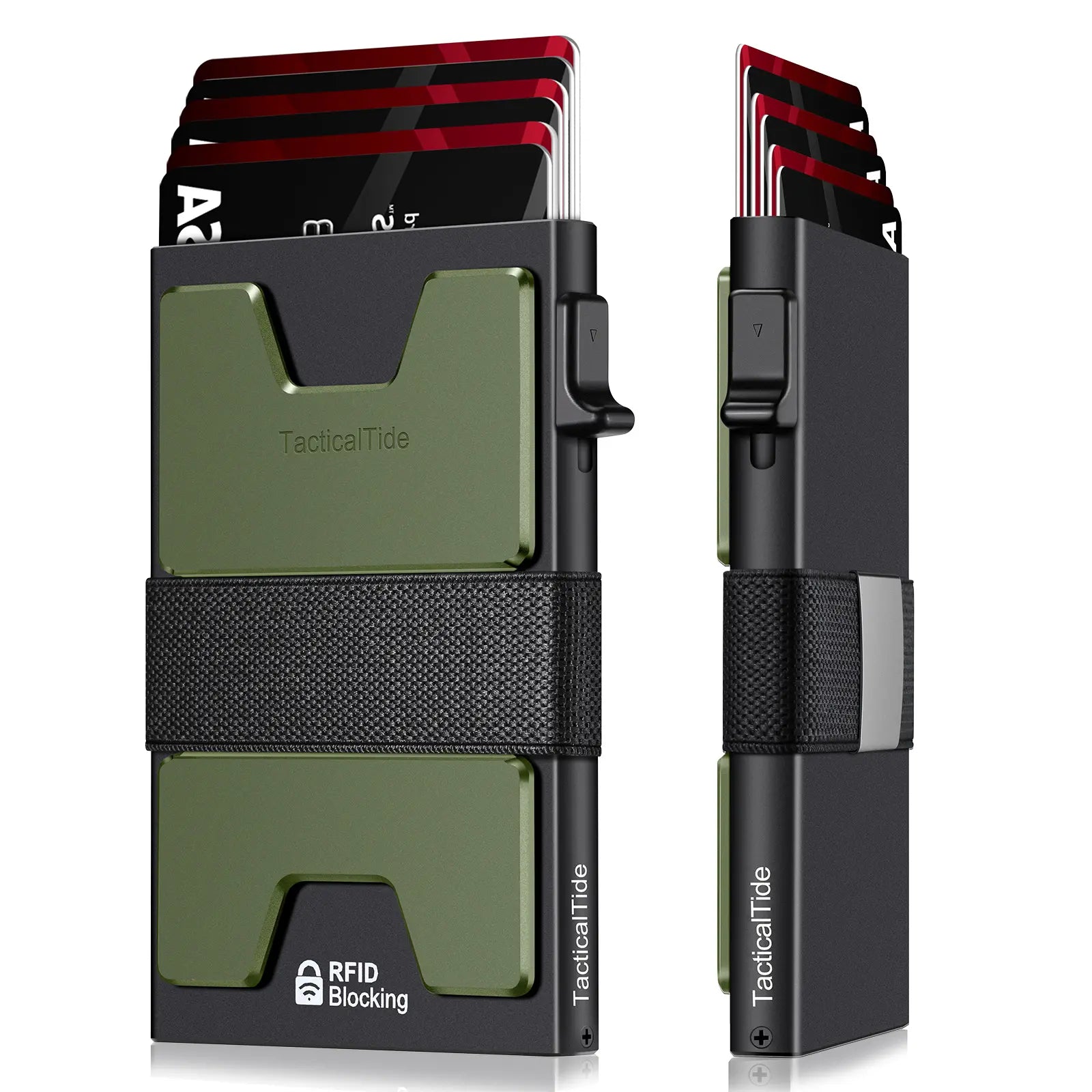Slim Aluminum RFID Wallet – Expandable Pop‑Up Card Holder