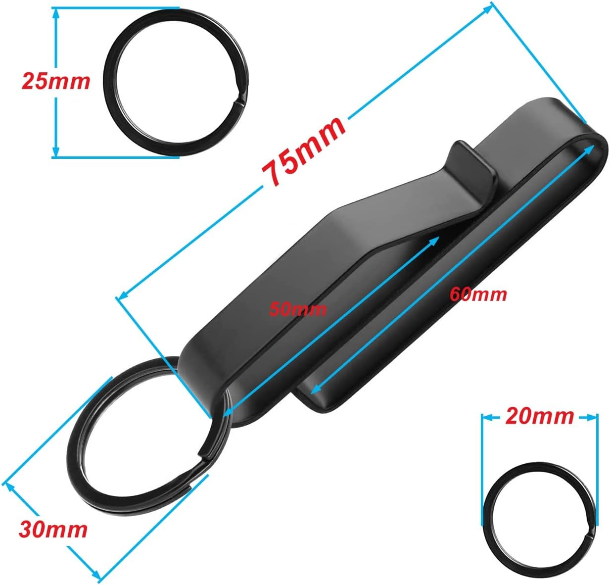 Tactical Duty Belt Key Holder (2‑Pack)