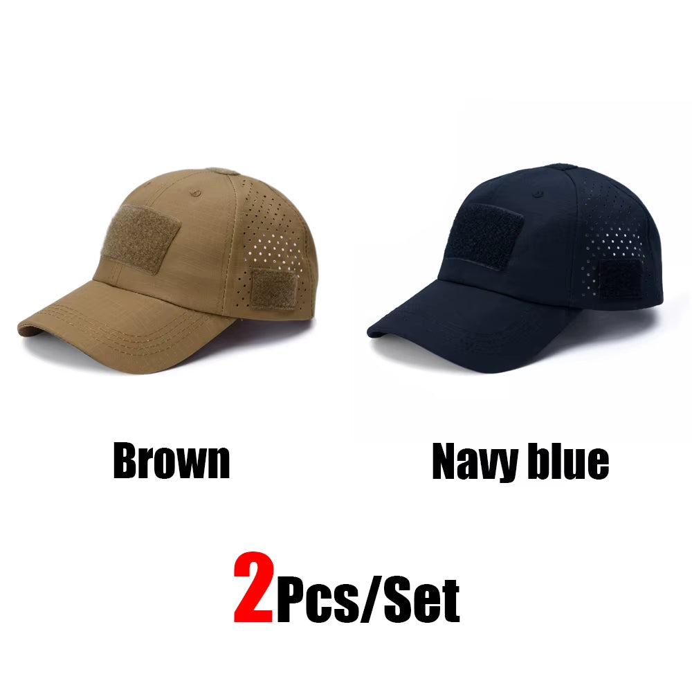 Camo Tactical Cap – Velcro Front Patch & Sunglass Slot
