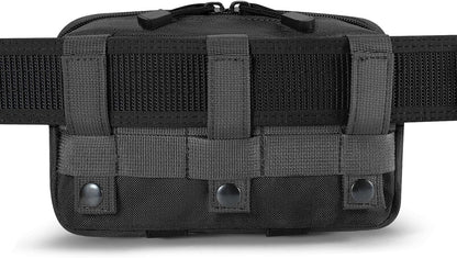 Tactical MOLLE Admin Pouch – Laser‑Cut EDC Utility Bag w/ Flag Patch & Keychain