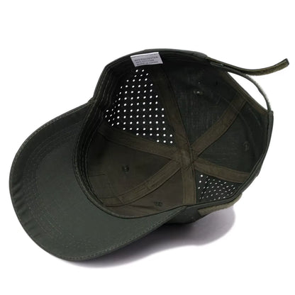 Camo Tactical Cap – Velcro Front Patch & Sunglass Slot
