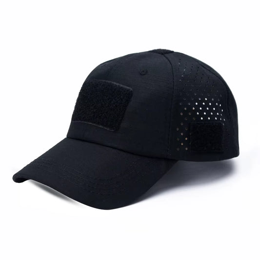 Camo Tactical Cap – Velcro Front Patch & Sunglass Slot