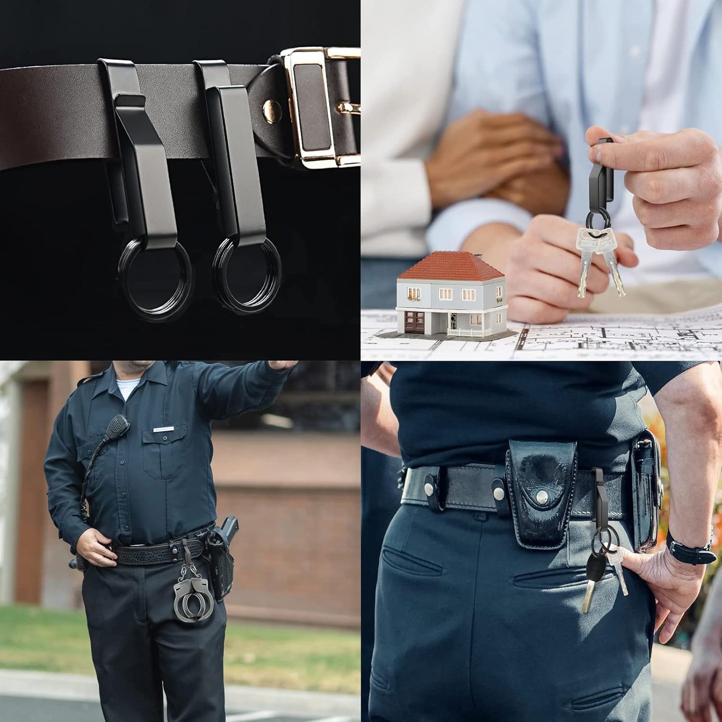Tactical Duty Belt Key Holder (2‑Pack)