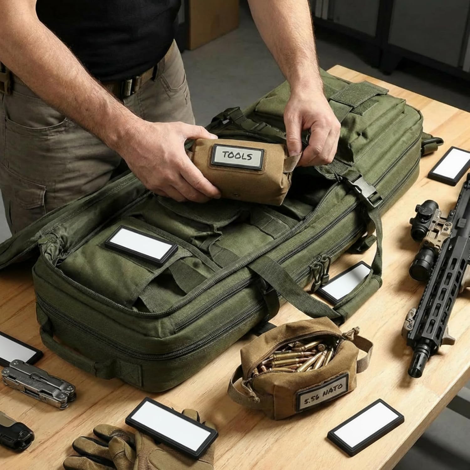 30‑Pack Tactical Writable ID Patches – Hook & Loop