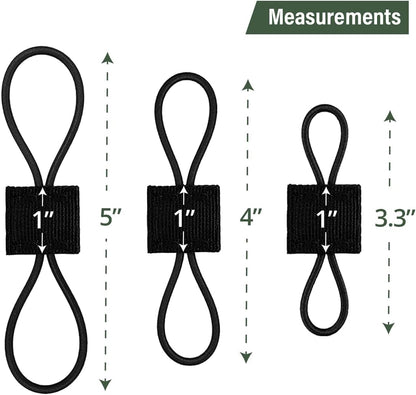 Tactical Elastic Webbing Kit – 12‑Piece EDC Backpack Attachment Set