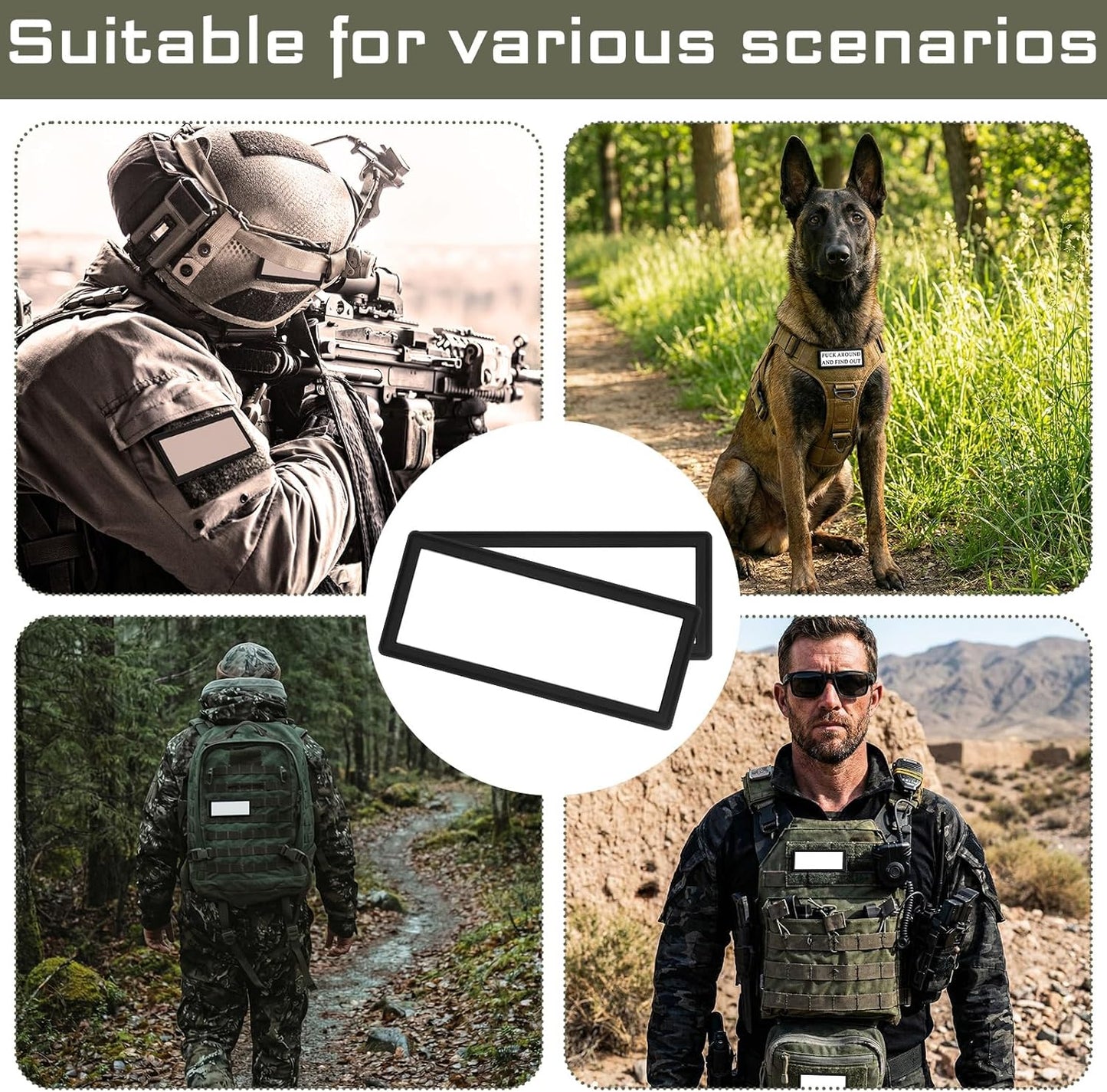 30‑Pack Tactical Writable ID Patches – Hook & Loop