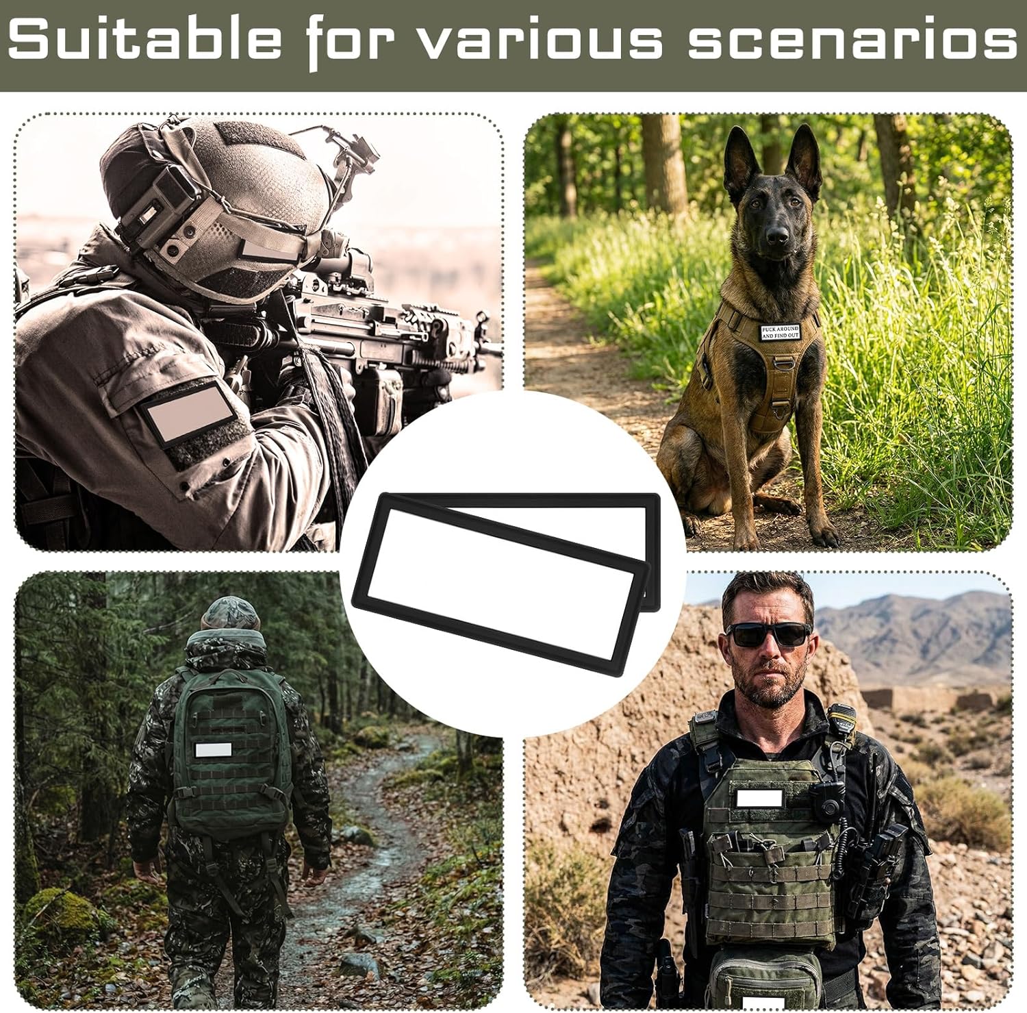 30‑Pack Tactical Writable ID Patches – Hook & Loop