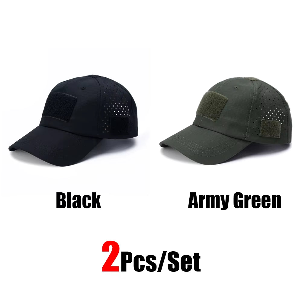 Camo Tactical Cap – Velcro Front Patch & Sunglass Slot
