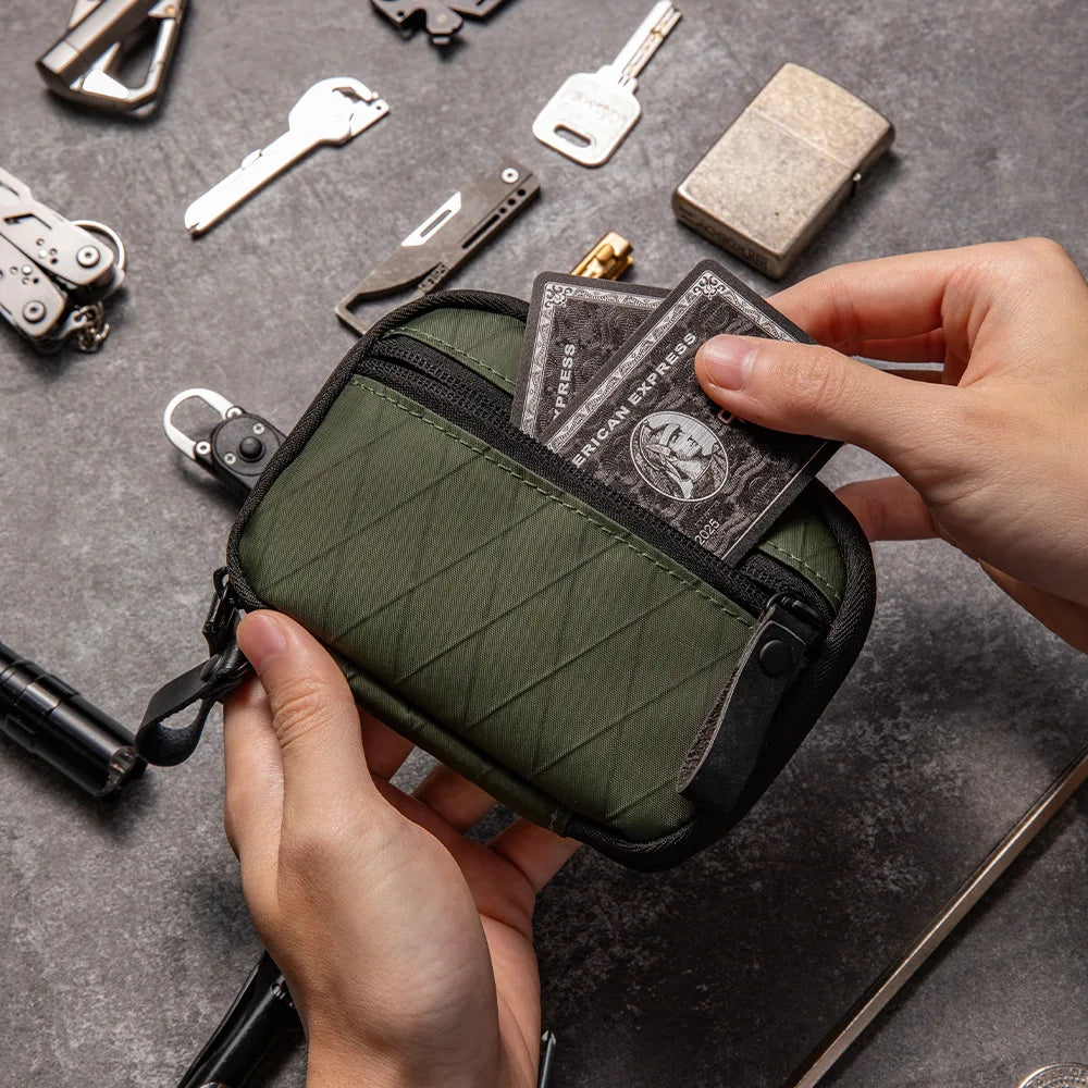 XPAC Waterproof Tactical Tool & Coin Pouch – EDC Organizer, RFID‑Safe Wallet, Outdoor Minimalist Gear Bag