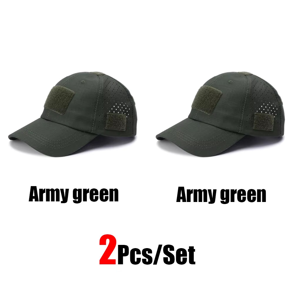 Camo Tactical Cap – Velcro Front Patch & Sunglass Slot