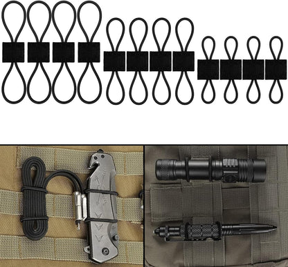 Tactical Elastic Webbing Kit – 12‑Piece EDC Backpack Attachment Set