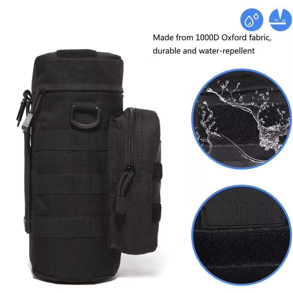 Water Bottle Bag with Pouch – Tactical Outdoor Bottle Holder