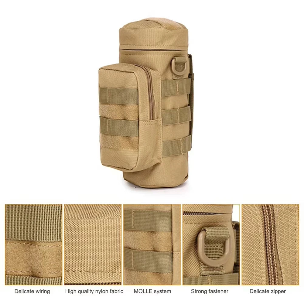 Water Bottle Bag with Pouch – Tactical Outdoor Bottle Holder
