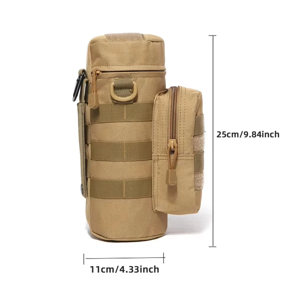 Water Bottle Bag with Pouch – Tactical Outdoor Bottle Holder
