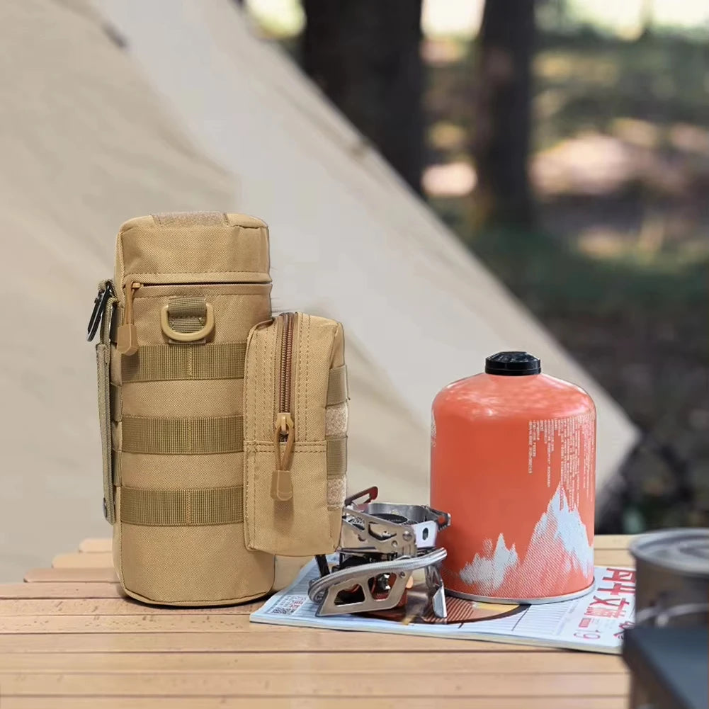 Water Bottle Bag with Pouch – Tactical Outdoor Bottle Holder