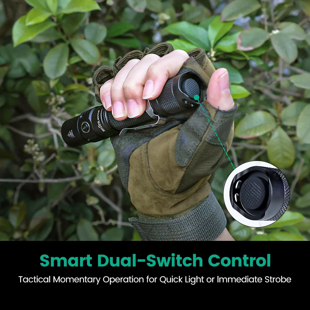 SP31 V2.0 Powerful Tactical LED Flashlight 18650 XPL HI 1200Lm Torch Light Lamp with Dual Switch Power Indicator ATR
