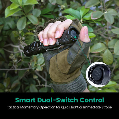 SP31 V2.0 Powerful Tactical LED Flashlight 18650 XPL HI 1200Lm Torch Light Lamp with Dual Switch Power Indicator ATR