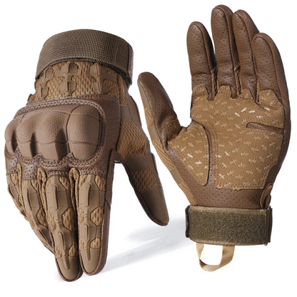 Hard‑Knuckle Tactical Gloves – Touchscreen Outdoor Riding & Shooting Protection
