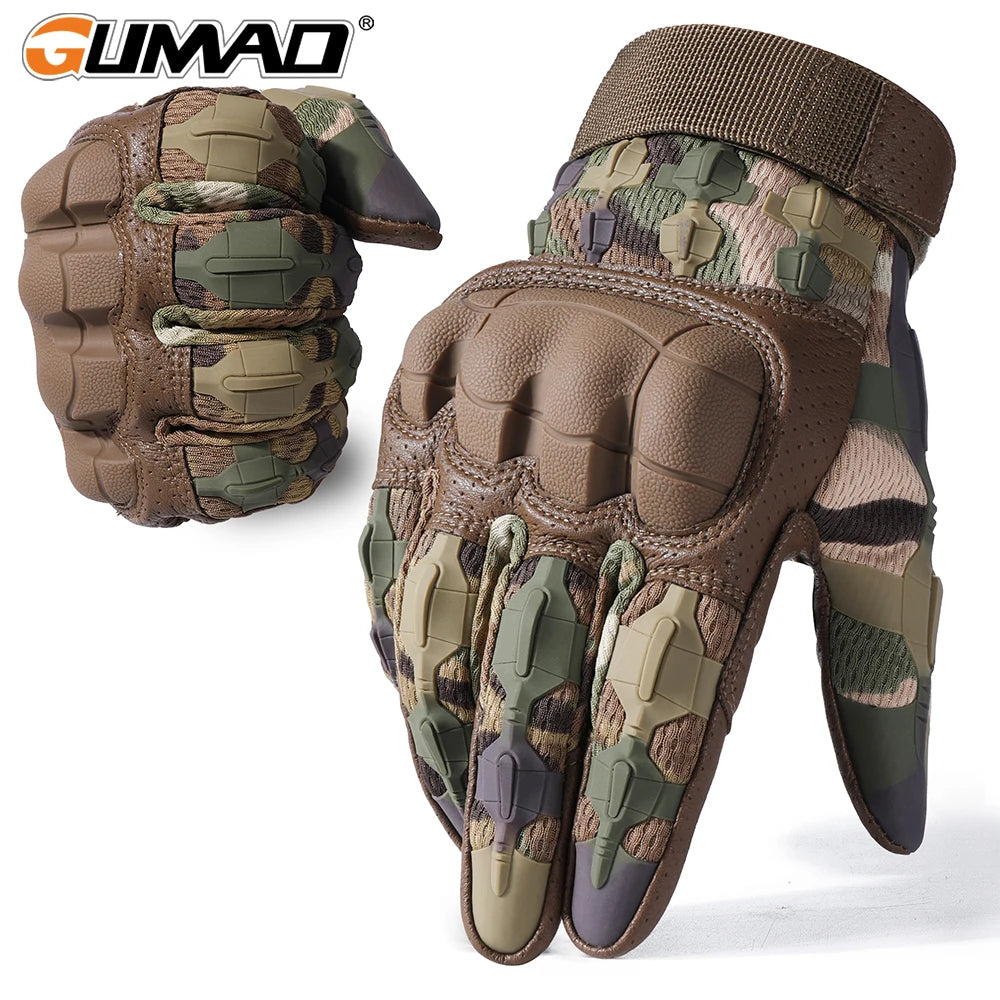 Hard‑Knuckle Tactical Gloves – Touchscreen Outdoor Riding & Shooting Protection