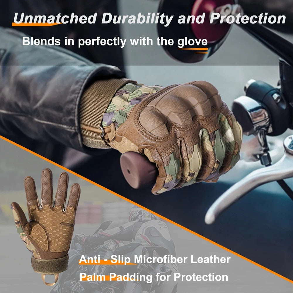 Hard‑Knuckle Tactical Gloves – Touchscreen Outdoor Riding & Shooting Protection