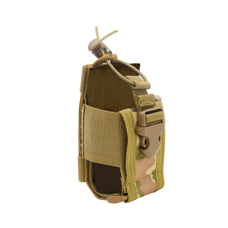 Nylon Tactical Walkie Talkie Holster Molle Pouch Radio Holder Shift Pocket for Outdoor Hunting Gear DYD03