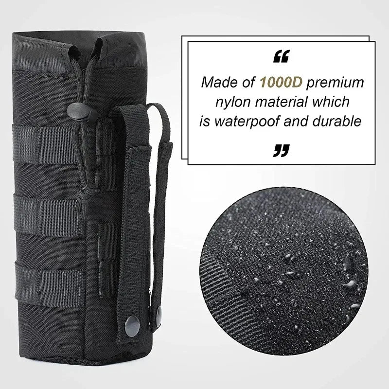 Water Bottle Pouch – Outdoor Camo Drawstring Holder & Storage Bag