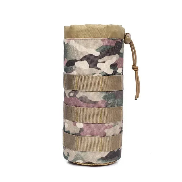 Water Bottle Pouch – Outdoor Camo Drawstring Holder & Storage Bag