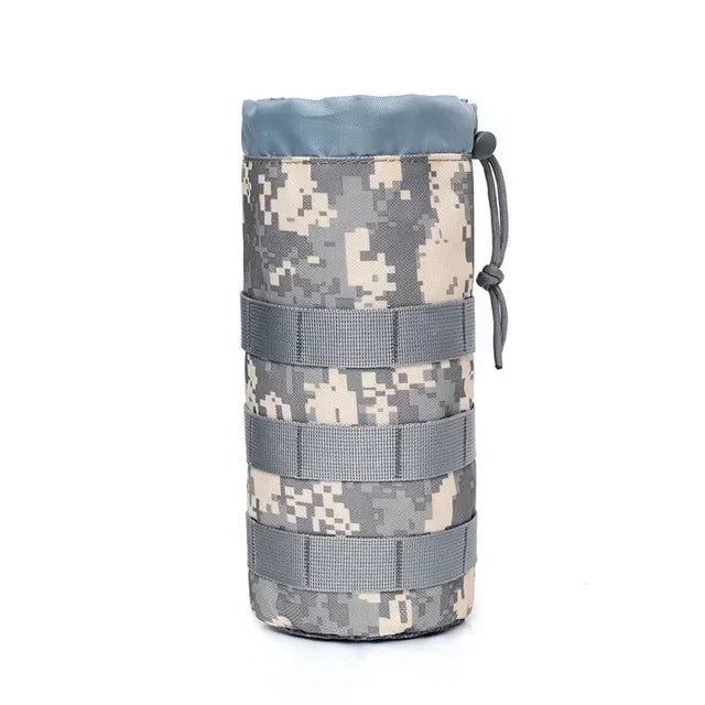 Water Bottle Pouch – Outdoor Camo Drawstring Holder & Storage Bag
