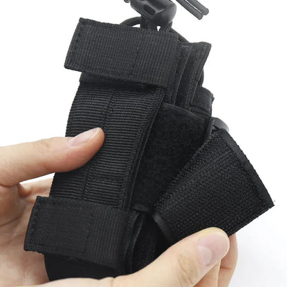 Nylon Tactical Walkie Talkie Holster Molle Pouch Radio Holder Shift Pocket for Outdoor Hunting Gear DYD03