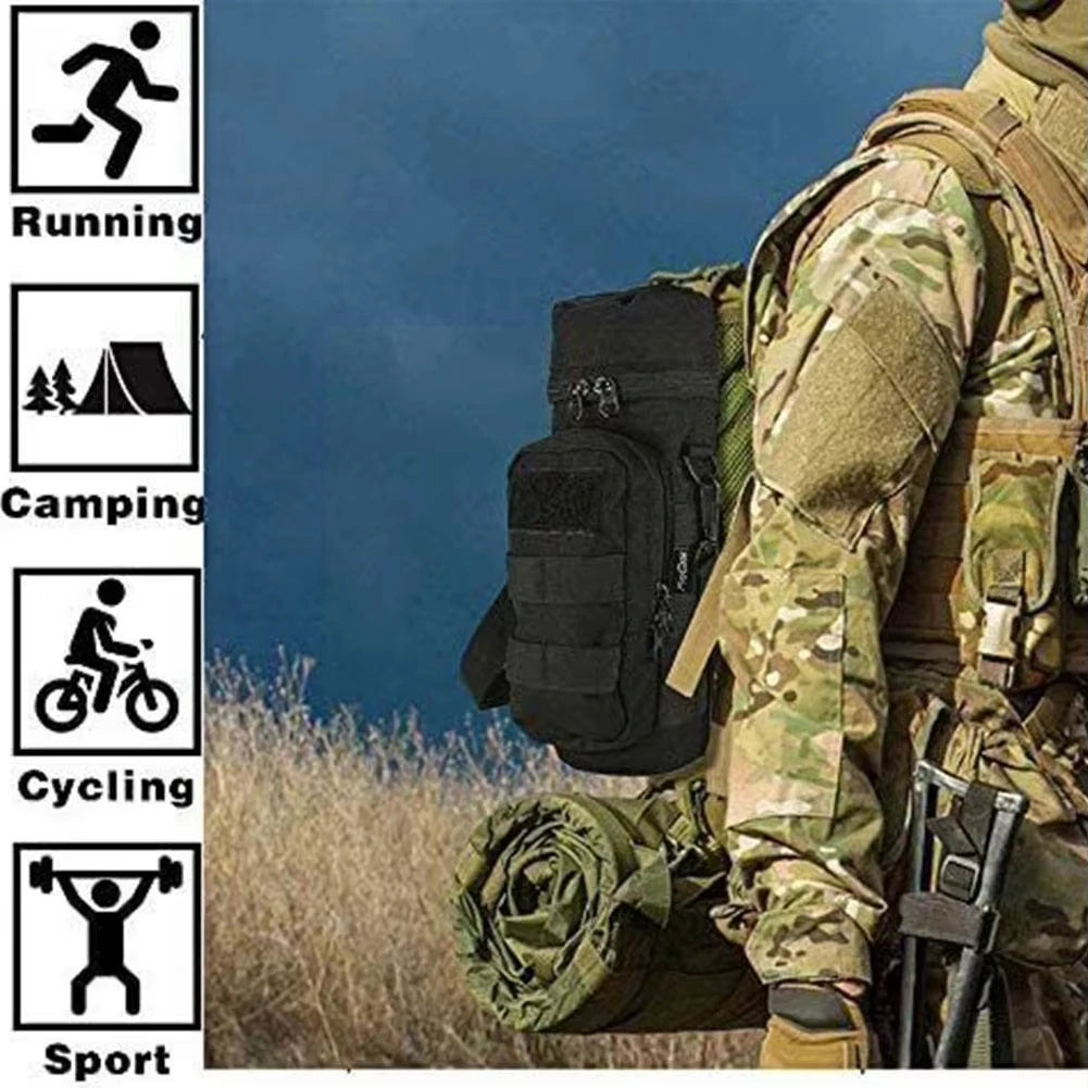 Water Bottle Bag with Pouch – Tactical Outdoor Bottle Holder