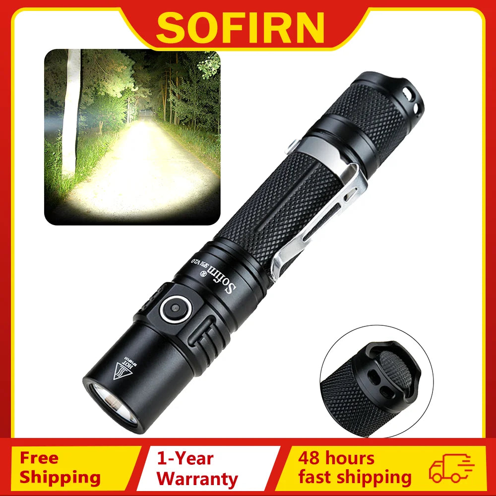 SP31 V2.0 Powerful Tactical LED Flashlight 18650 XPL HI 1200Lm Torch Light Lamp with Dual Switch Power Indicator ATR
