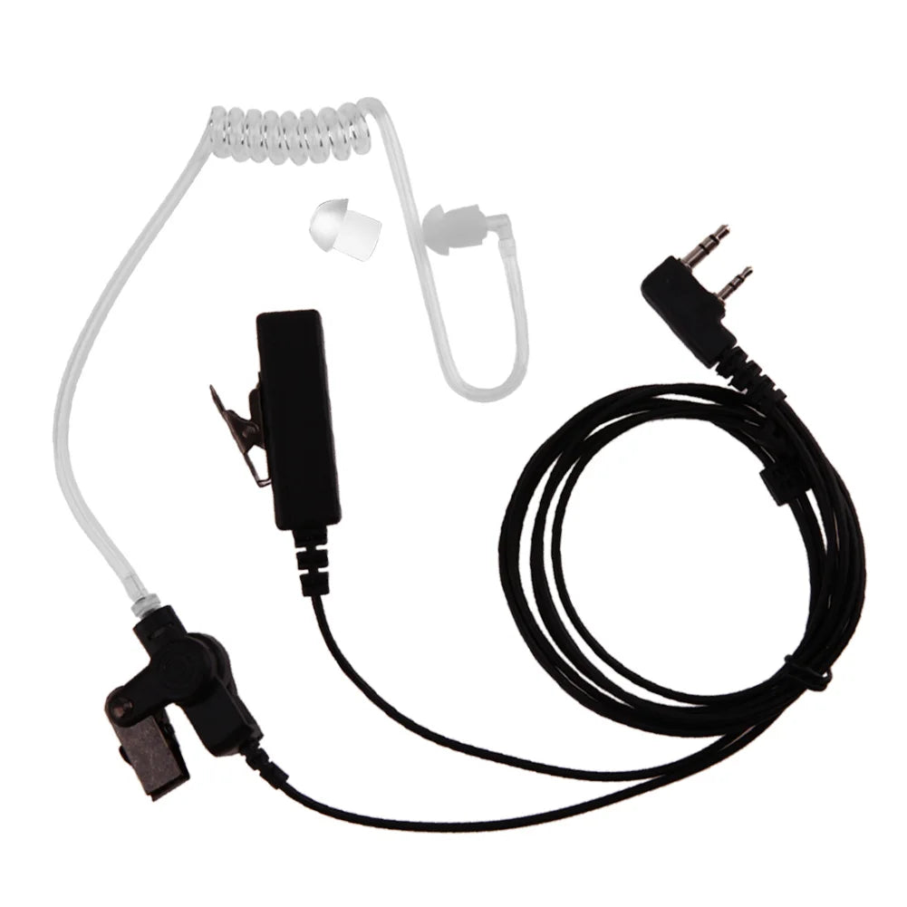 For Baofeng Kenwood UV-5R Radios Microphone Earphone Earbud Earpiece Headphone 2 Pin Covert Acoustic Tube Earpiece Headset Mic