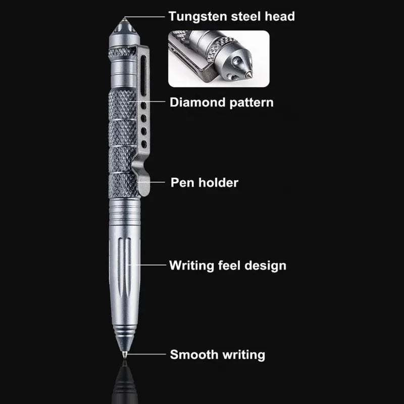 Aluminum Tactical Pen – Emergency Glass Breaker & Outdoor Tool