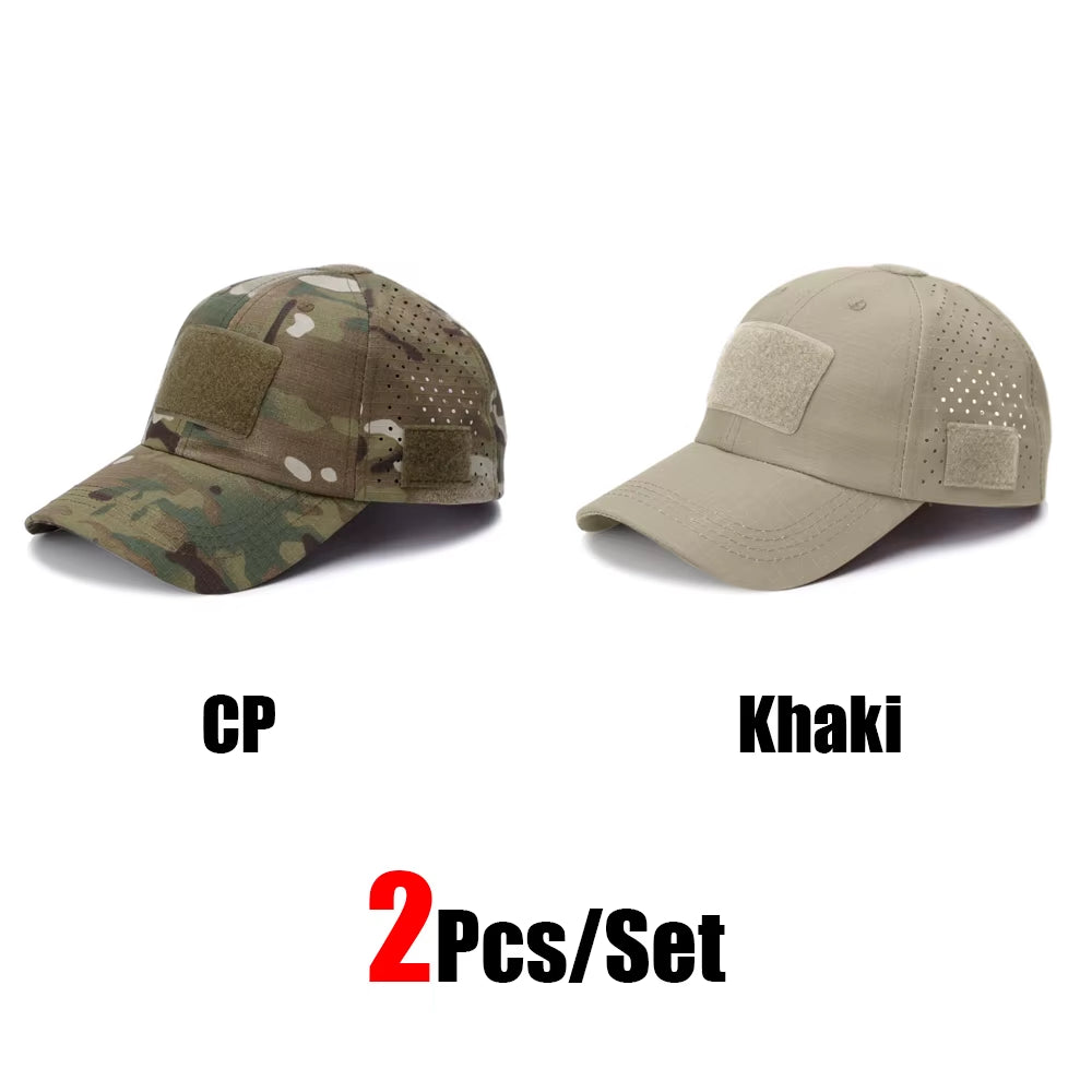 Camo Tactical Cap – Velcro Front Patch & Sunglass Slot